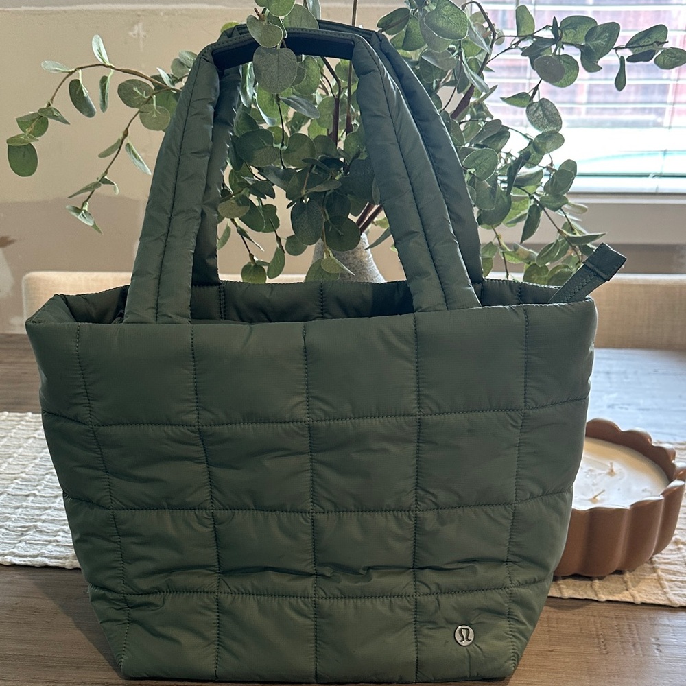 Lululemon Athletica Olive Quilted Tote